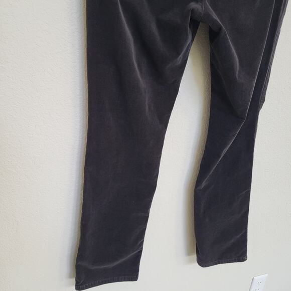 Corduroy pants Chaps Womens 16 Dark Grey Black Straight Leg Mid Rise Fall Winter - Picture 8 of 11